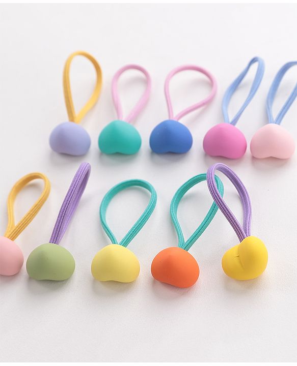 Babyhug Rubber Bands & Scrunchies Sets Pack of 10 - Multicolour