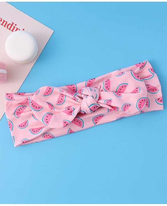 Babyhug Free Size Headbands With Bow Applique Pack of 3 - Pink & White