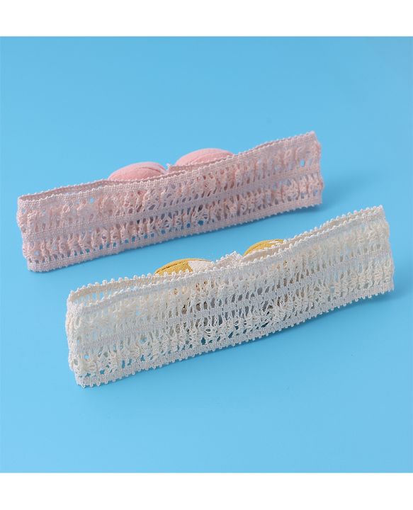 Babyhug Headbands with Bow Applique Pack of 2 - Multicolor