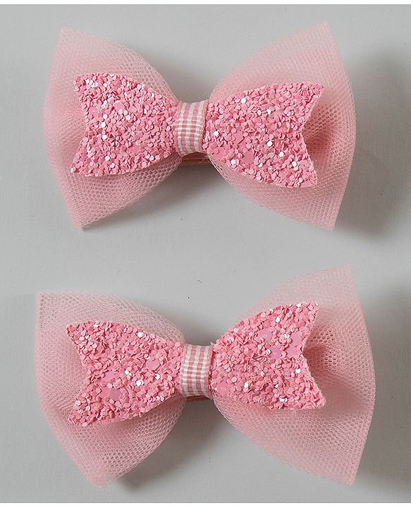 Babyhug Bow & Butterfly Clips Pack of 2 - Pink