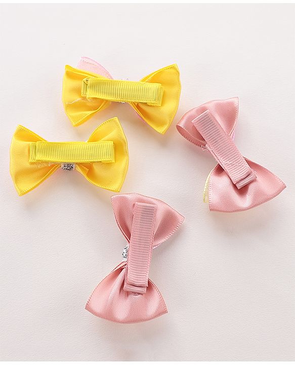 Babyhug Baby Hair Accessories Combo Set Free Size Pack of 2 - Pink & Yellow