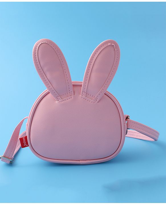 Babyhug Sling Bag with Bunny & Heart Applique - Pink
