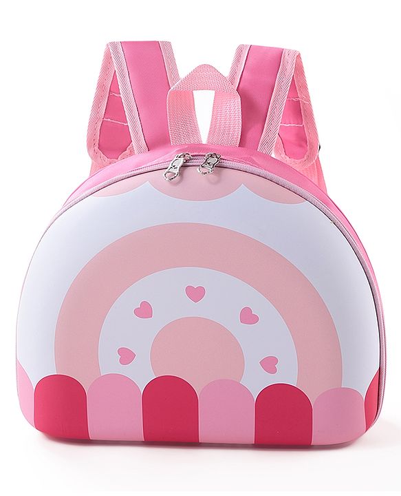 Babyhug Fashion Backpacks Heart Print - Multicolor