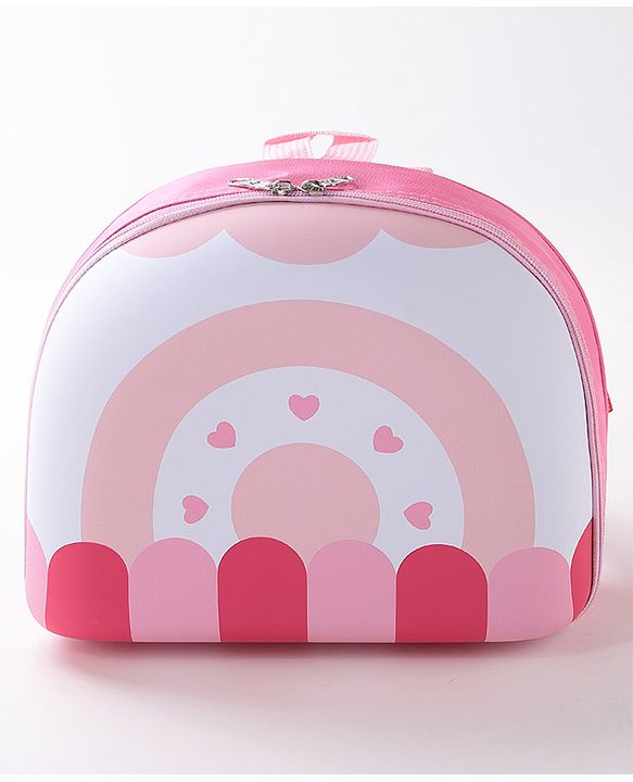 Babyhug Fashion Backpacks Heart Print - Multicolor