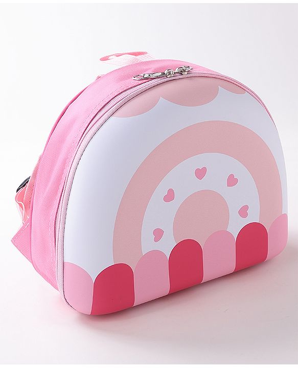 Babyhug Fashion Backpacks Heart Print - Multicolor