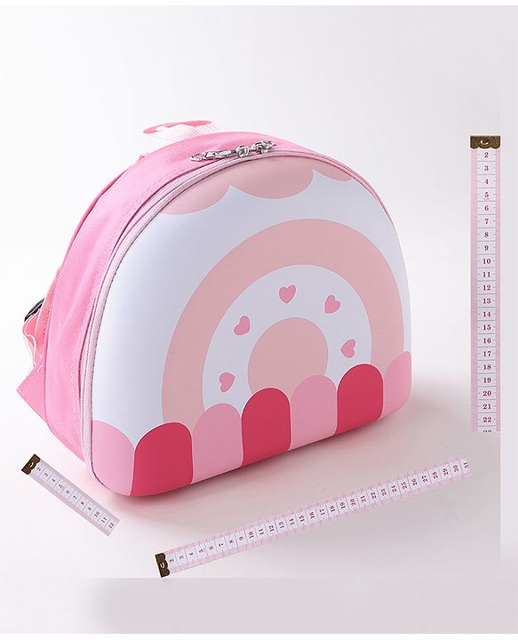 Babyhug Fashion Backpacks Heart Print - Multicolor