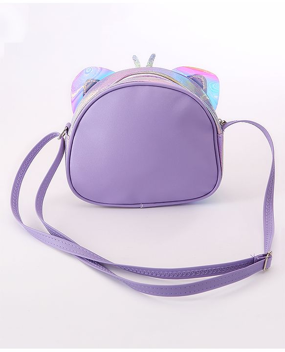 Babyhug Sling Bag With Butterfly Applique - Purple
