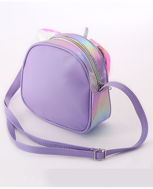 Babyhug Sling Bag With Butterfly Applique - Purple