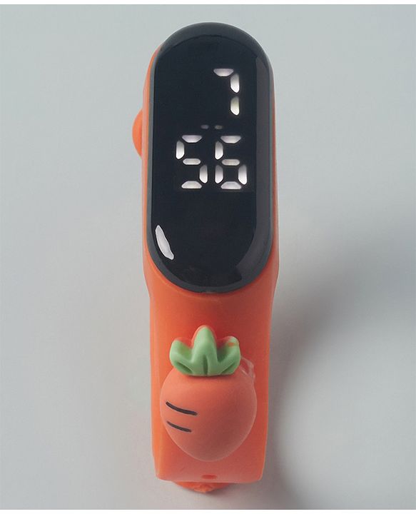 Babyhug Carrot Applique Digital Watch Free Size - Orange