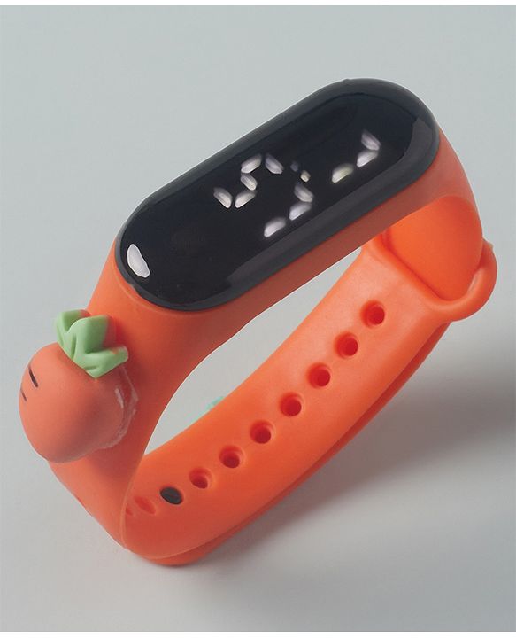Babyhug Carrot Applique Digital Watch Free Size - Orange