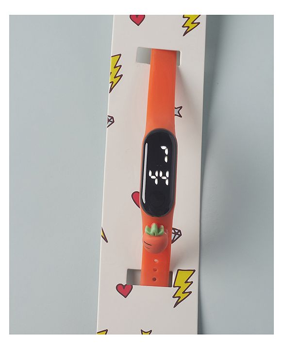 Babyhug Carrot Applique Digital Watch Free Size - Orange