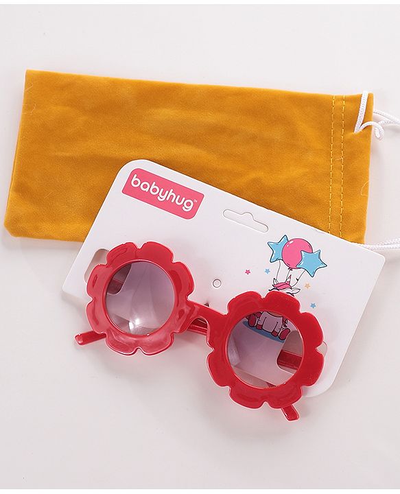 Babyhug Flower Shape Sunglasses -Red