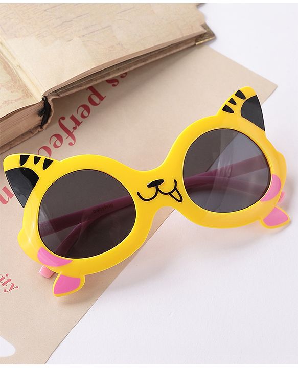 Babyhug Tiger Shape Sunglasses -Yellow