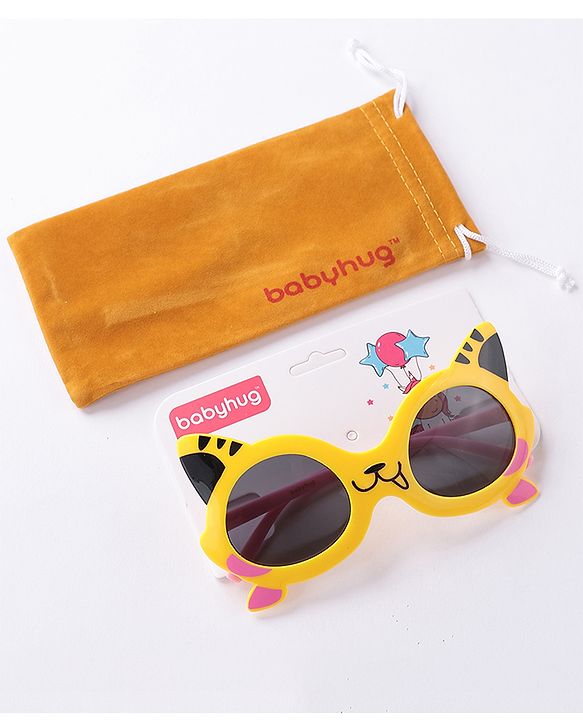 Babyhug Tiger Shape Sunglasses -Yellow