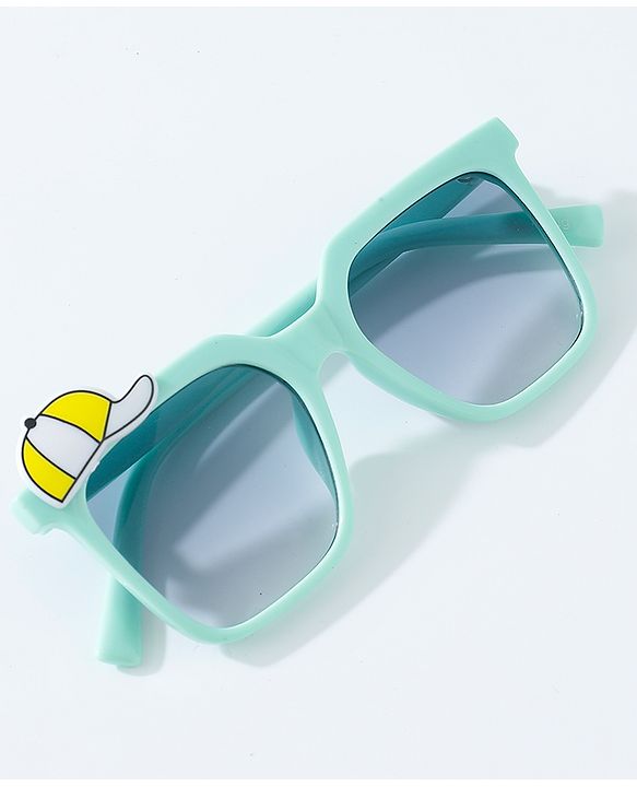 Babyhug Sunglasses with Cap Applique - Light Green