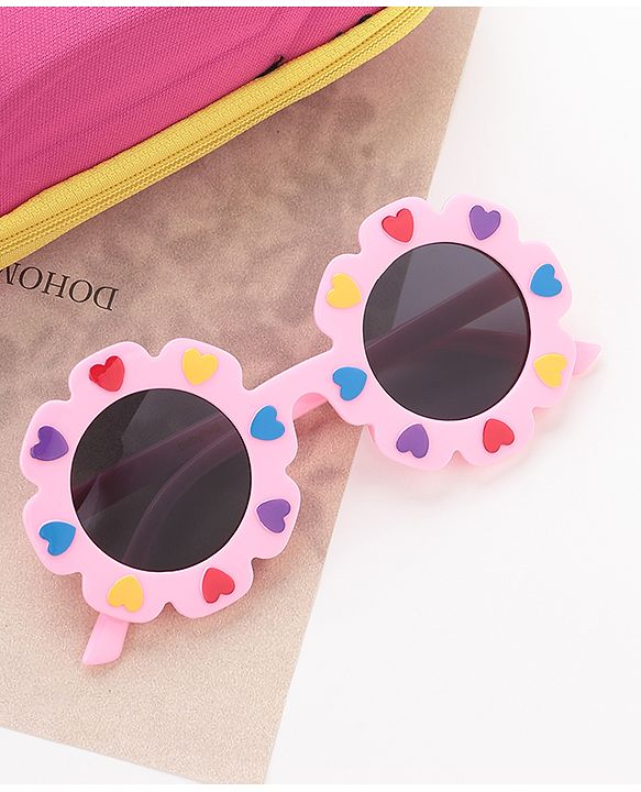 Babyhug Heart Designed Sunglasses - Pink