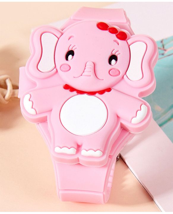 Babyhug Free Size Elephant Design  Digital Watch - Pink