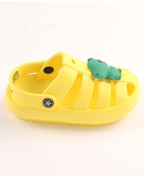 Cute Walk by Babyhug Clogs Dino Patch - Yellow