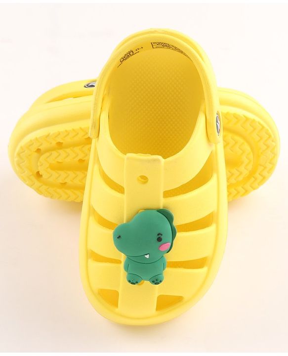 Cute Walk by Babyhug Clogs Dino Patch - Yellow