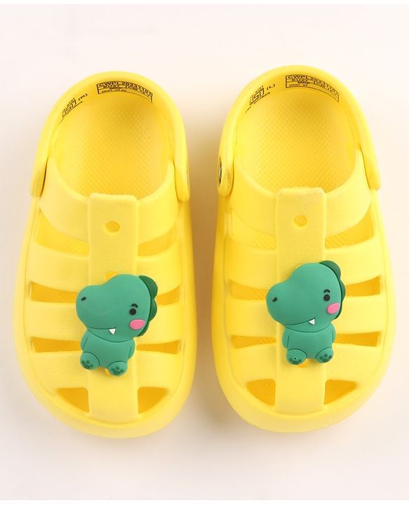 Cute Walk by Babyhug Clogs Dino Patch - Yellow
