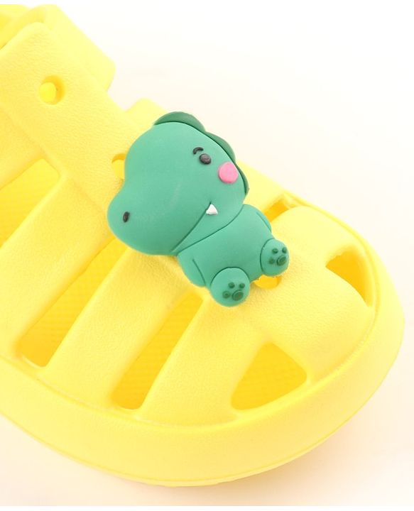 Cute Walk by Babyhug Clogs Dino Patch - Yellow