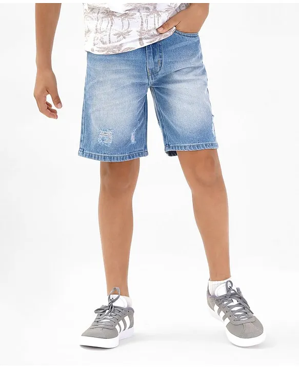 Color Patchwork Wide Denim Shorts - 2023 Summer – Jeans4you.shop