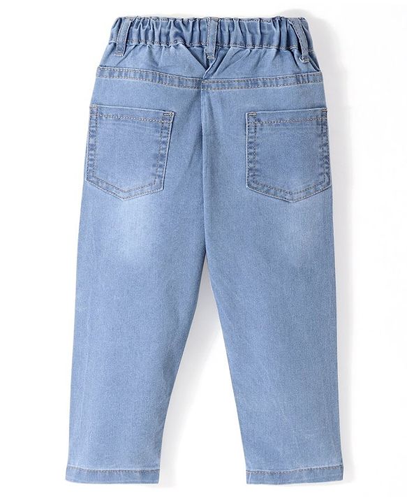 Babyhug Denim Full Length Jeans With Stretch - Blue