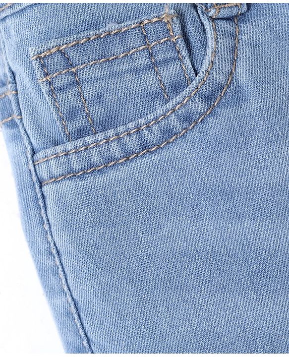 Babyhug Denim Full Length Jeans With Stretch - Blue