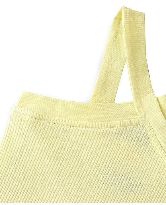 Pine Kids Cotton Knit Sleeveless Solid Color Top - Tender Yellow