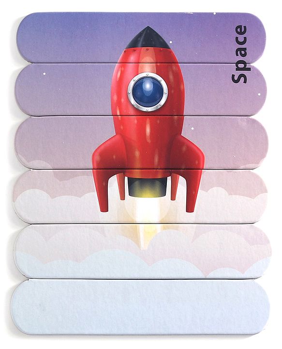 Babyhug Unicorn,Space & Dino Theme 10 Stick Puzzle Set- 30 Sticks