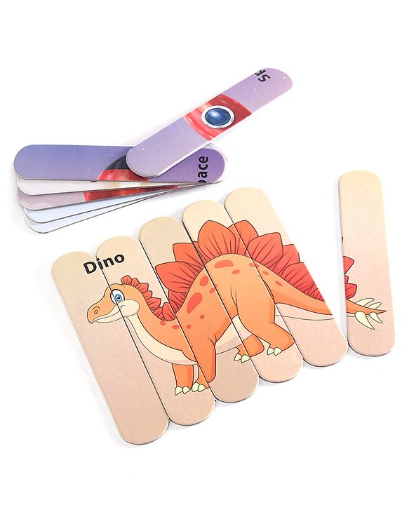 Babyhug Unicorn,Space & Dino Theme 10 Stick Puzzle Set- 30 Sticks