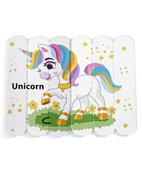Babyhug Unicorn,Space & Dino Theme 10 Stick Puzzle Set- 30 Sticks
