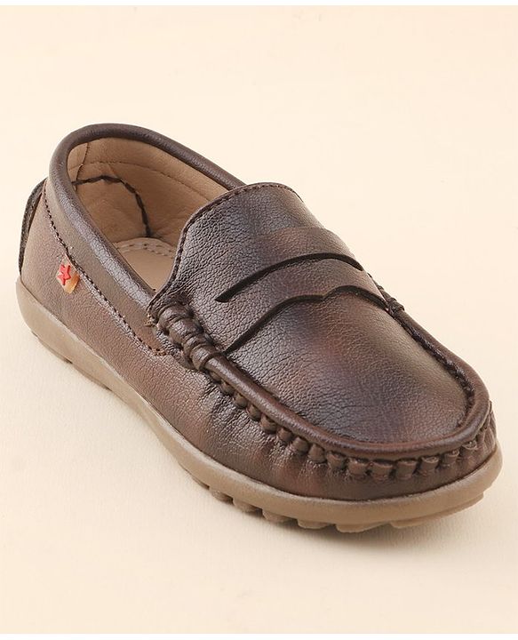 Cute Walk by Babyhug Slip On Formal Shoes - Dark Brown
