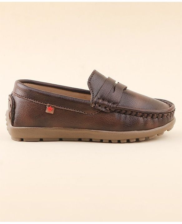 Cute Walk by Babyhug Slip On Formal Shoes - Dark Brown