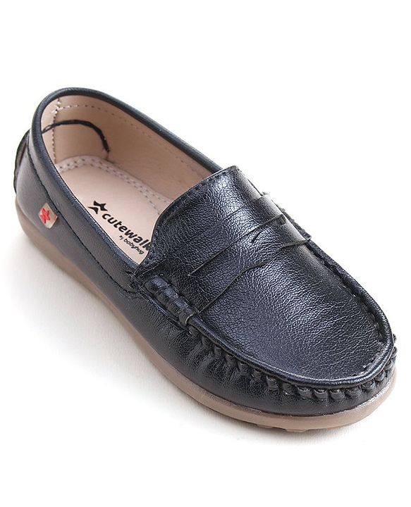 Cute Walk by Babyhug Slip On Formal Shoes - Black