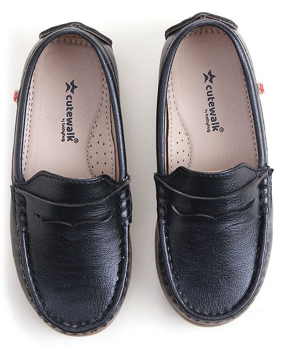 Cute Walk by Babyhug Slip On Formal Shoes - Black