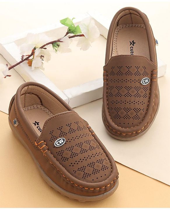 Cute Walk by Babyhug Slip On Formal Shoes - Brown