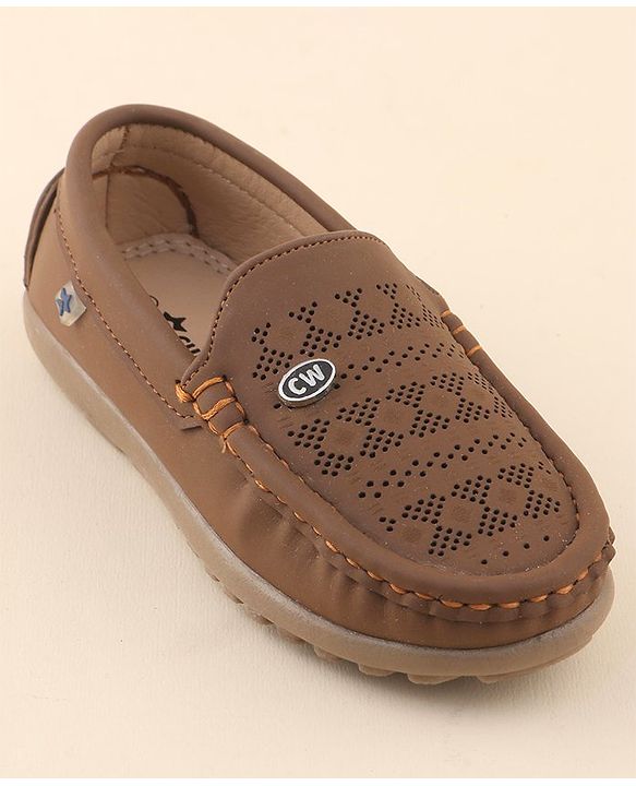Cute Walk by Babyhug Slip On Formal Shoes - Brown