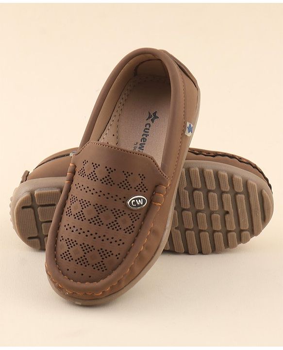 Cute Walk by Babyhug Slip On Formal Shoes - Brown