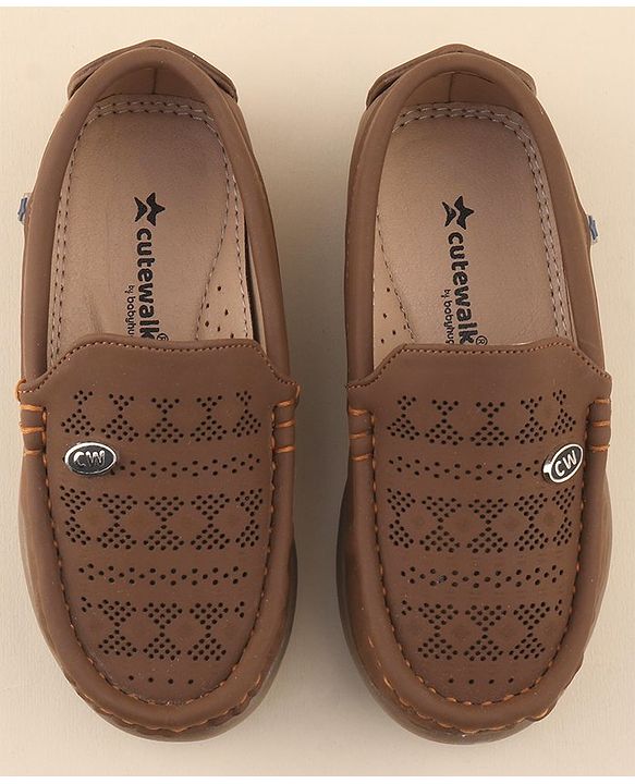 Cute Walk by Babyhug Slip On Formal Shoes - Brown