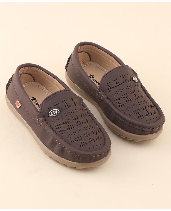 Cute Walk by Babyhug Slip On Formal Shoes - Dark Brown