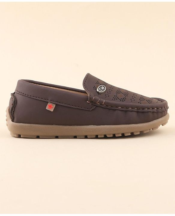 Cute Walk by Babyhug Slip On Formal Shoes - Dark Brown