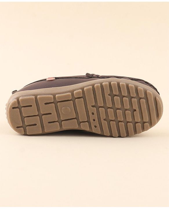 Cute Walk by Babyhug Slip On Formal Shoes - Dark Brown