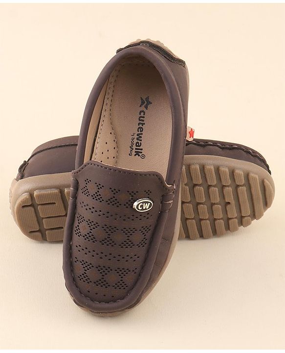 Cute Walk by Babyhug Slip On Formal Shoes - Dark Brown