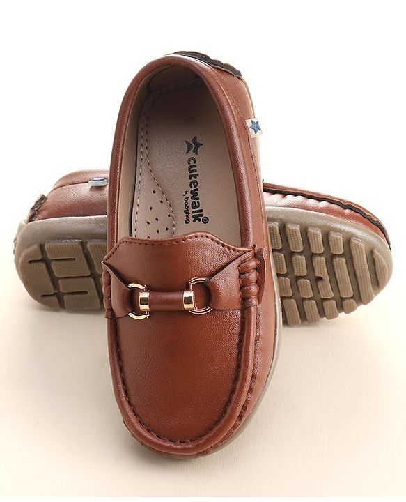 Cute Walk by Babyhug Slip On Formal Shoes - Dark Brown