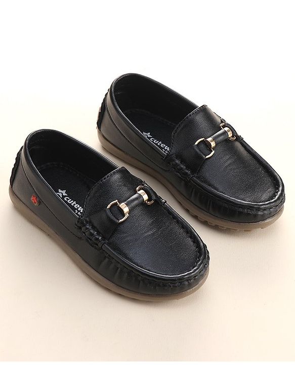 Cute Walk by Babyhug Slip On Formal Shoes -  Black