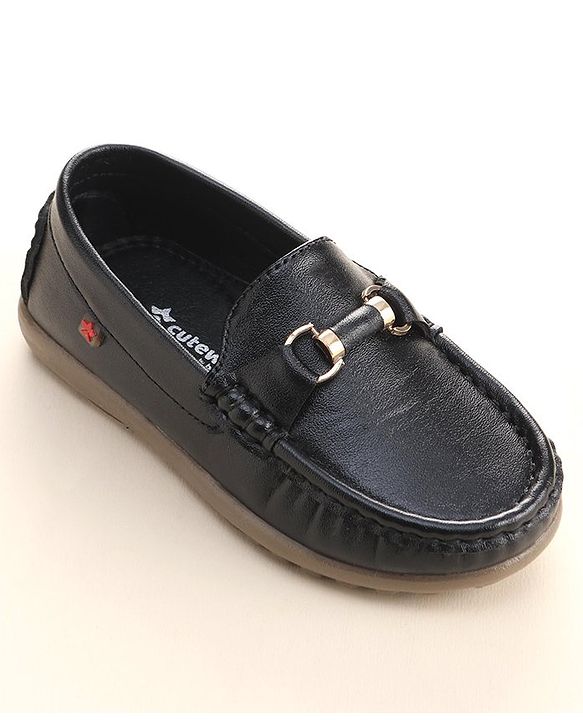 Cute Walk by Babyhug Slip On Formal Shoes -  Black