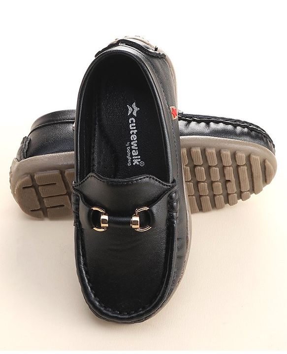 Cute Walk by Babyhug Slip On Formal Shoes -  Black