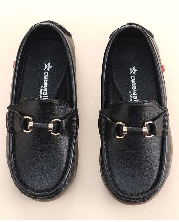 Cute Walk by Babyhug Slip On Formal Shoes -  Black