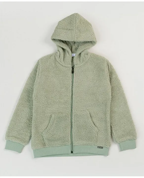 Buy THE VANCA Women Polar Fleece Jacket In Green Color | Shoppers Stop